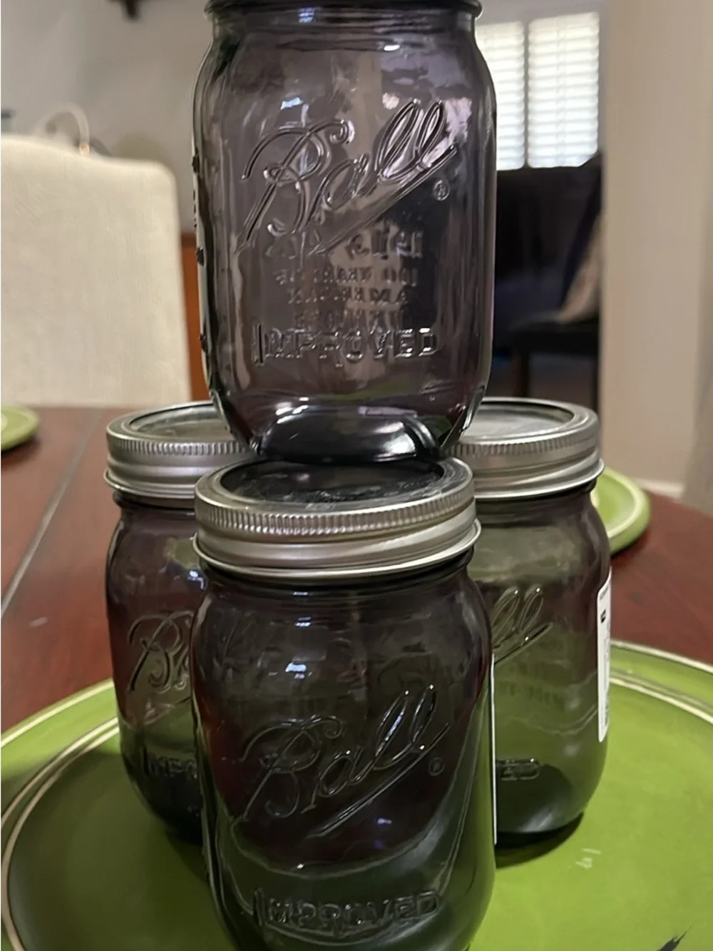 Purple Ball Heritage Mason Jar - Pint Size 100th Anniversary Vintage
